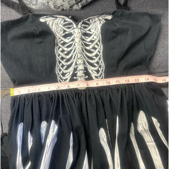 Oblong box skeleton dress Halloween large unique vintage - Picture 8 of 9
